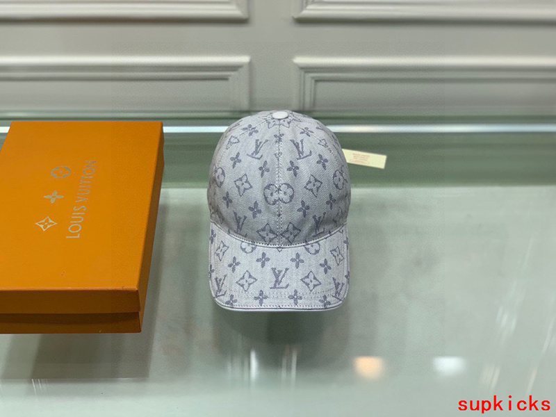 Close-up detail view of Louis Vuitton unisex cap