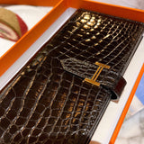 Sleek bag shown from front angle