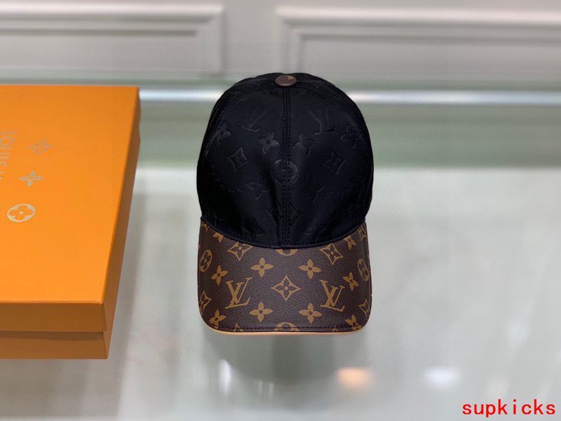 Close-up detail view of Louis Vuitton unisex cap
