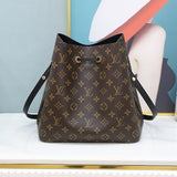 Back view of classic refined women's handbag – women's statement bag