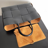 Classic Faux Leather Handbag - Refined Silhouette | Women's Fashion Handbag #1570 - product detail shot (image 10) of designer-inspired handbag