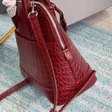 Bold Vegan Leather Handbag - Smooth Faux-Leather Exterior | Women's Designer-Inspired Purse #663 - hardware and detail close-up (image 5) of designer-inspired handbag