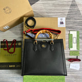 Side profile of classic signature women's handbag – women's luxury accessory