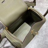 Side view of versatile structured handbag