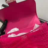 Side view of minimalist structured handbag