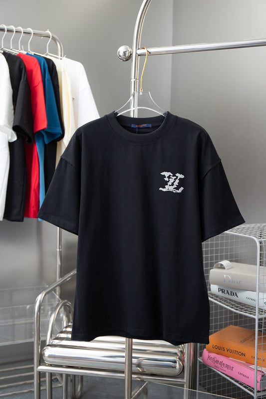 Back view of Louis Vuitton cotton t-shirt with monogram-inspired silhouette