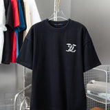 Back view of Louis Vuitton cotton t-shirt with monogram-inspired silhouette