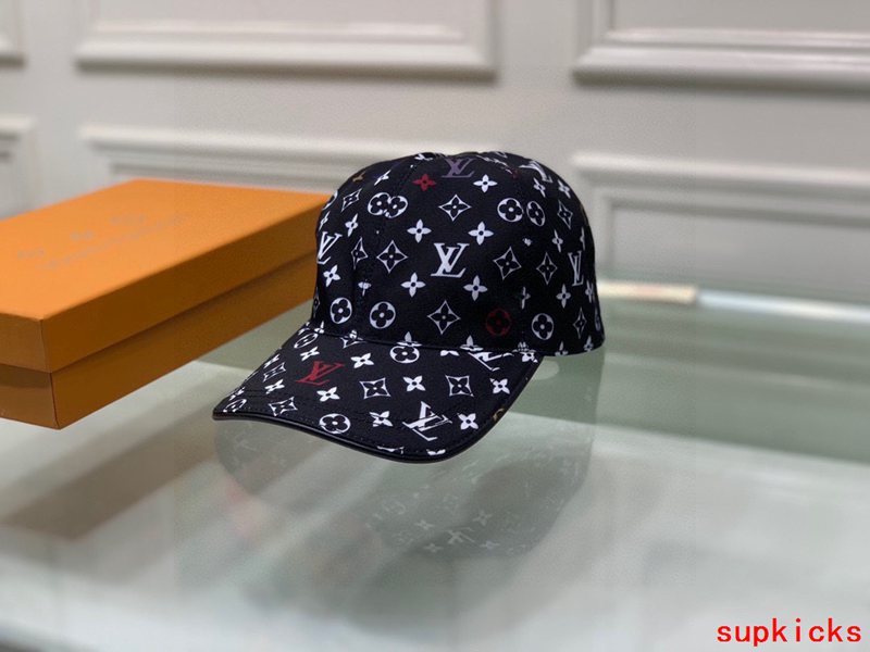 Close-up detail view of Louis Vuitton unisex cap