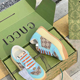 Gucci classic monochrome luxury sneakers view 7 retro runner design