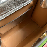 Side profile of refined sleek women's handbag – women's luxury handbag