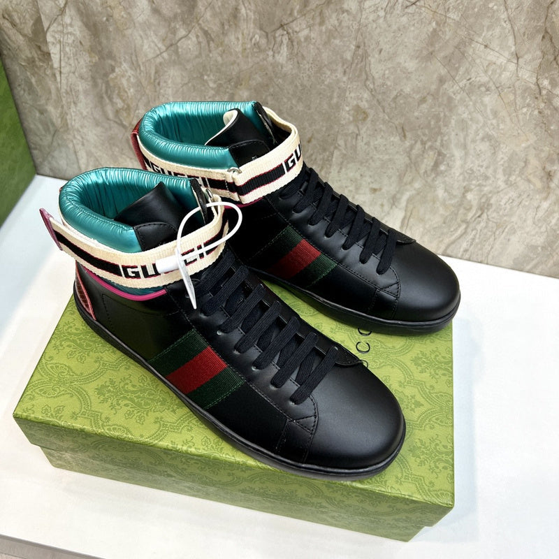 Gucci fresh white-and-black luxury sneakers view 7 sleek tonal finish