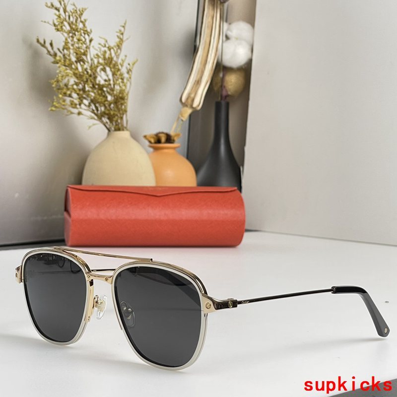 Close-up detail view of Cartier unisex sunglasses