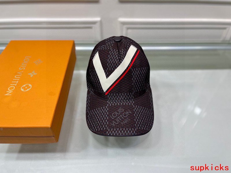 Close-up detail view of Louis Vuitton unisex cap