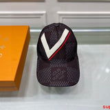 Close-up detail view of Louis Vuitton unisex cap