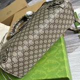 Back view of structured premium women's handbag – women's statement bag