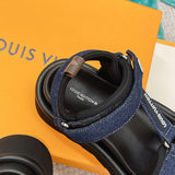 Louis Vuitton Red Loafer Flats - Sole Detail View