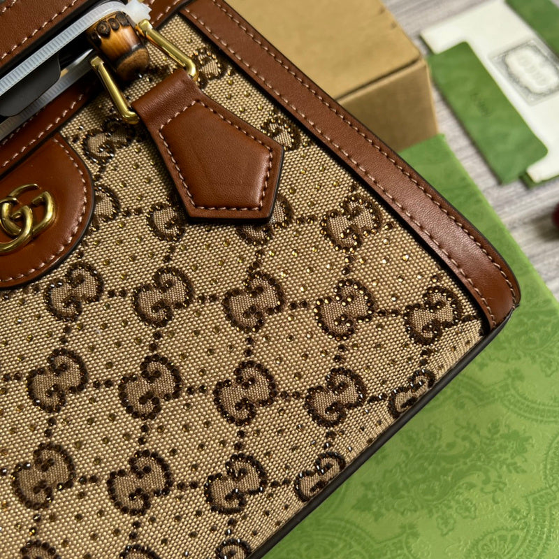 Side profile of statement classic women's handbag – women's luxury handbag