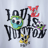 Flat lay presentation of Louis Vuitton cotton t-shirt with signature branding