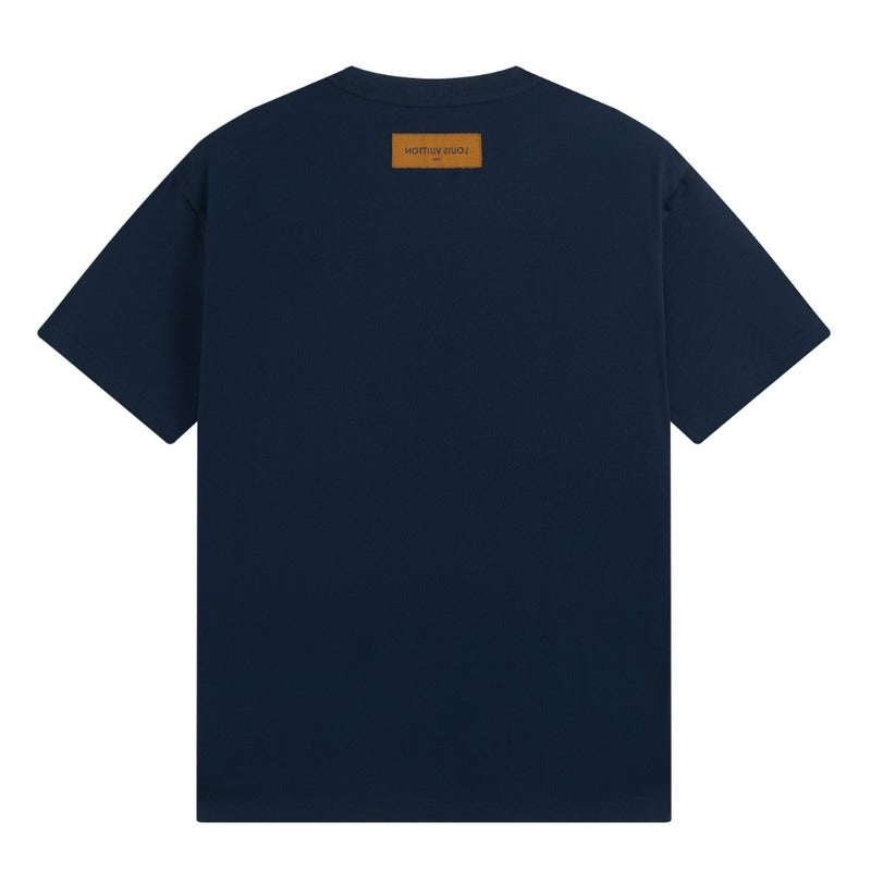 Close-up detail shot of Louis Vuitton cotton t-shirt with everyday silhouette