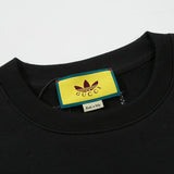 Close-up detail shot of Gucci luxury clothing with streetwear-inspired cut