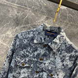 Flat lay presentation of Louis Vuitton luxury clothing with logo-detail design