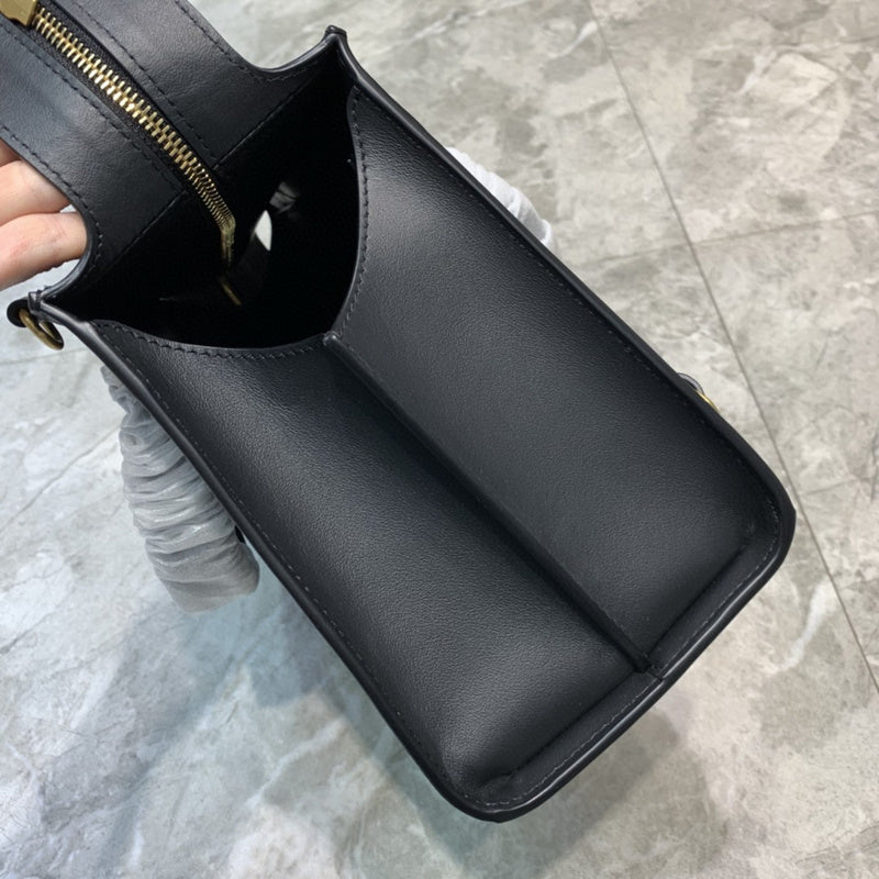 Timeless Premium PU Leather Handbag - Signature Hardware Accents | Women's Designer-Inspired Purse #677 - back view (image 4) of designer-inspired handbag