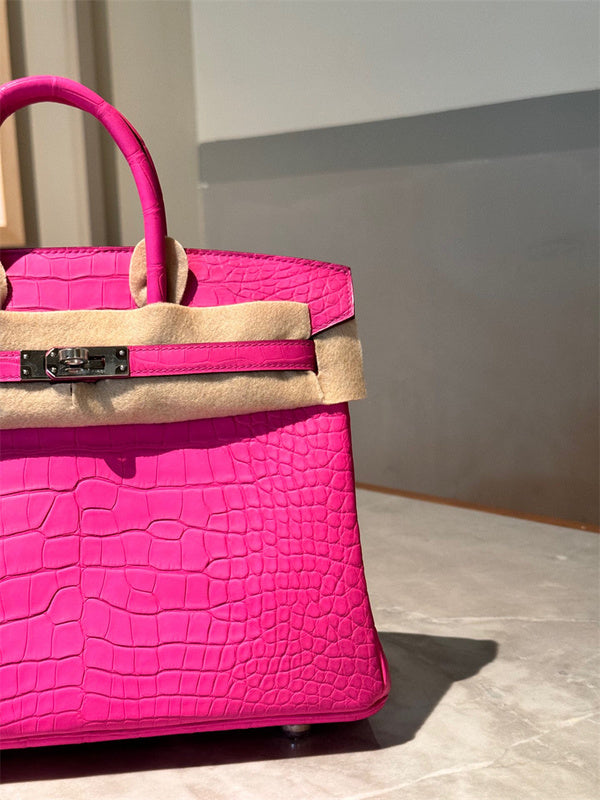 Side view of versatile structured handbag