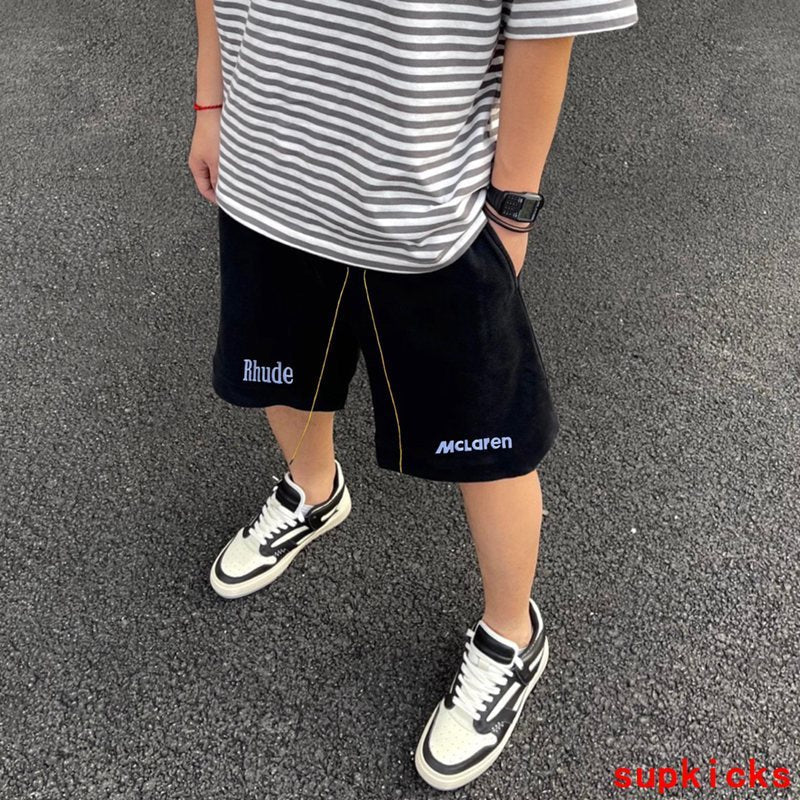 Full styled look of Rhude luxury clothing with tailored silhouette