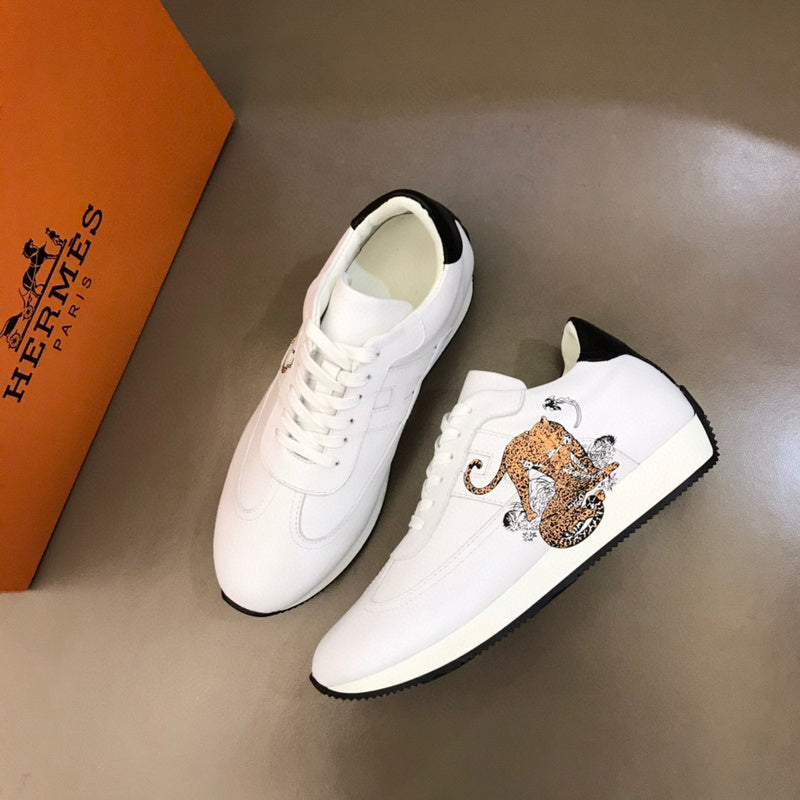 Hermès Camel Chunky Platform Sneakers - Detail Shot of Craftsmanship