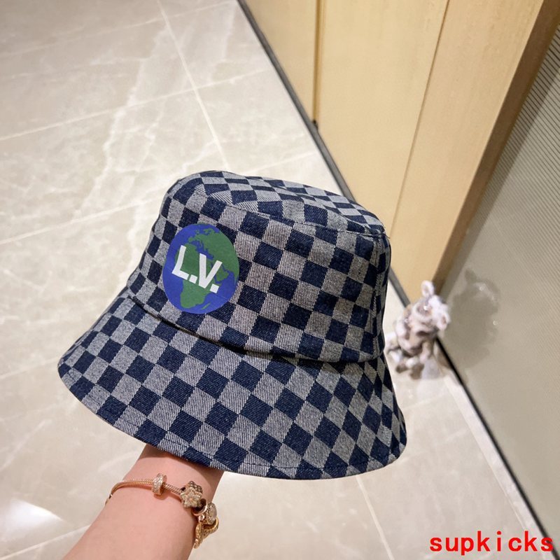Close-up detail view of Louis Vuitton unisex cap