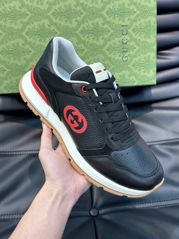 Gucci all-black luxury sneakers view 6 low-top design