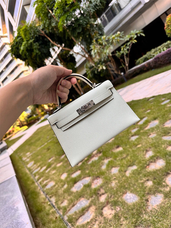 Sophisticated bag shown from front angle