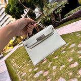 Sophisticated bag shown from front angle