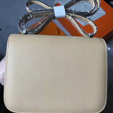 Side view of effortless structured handbag