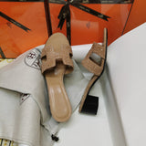 Hermès Red Gladiator Sandals - Detail Shot of Craftsmanship
