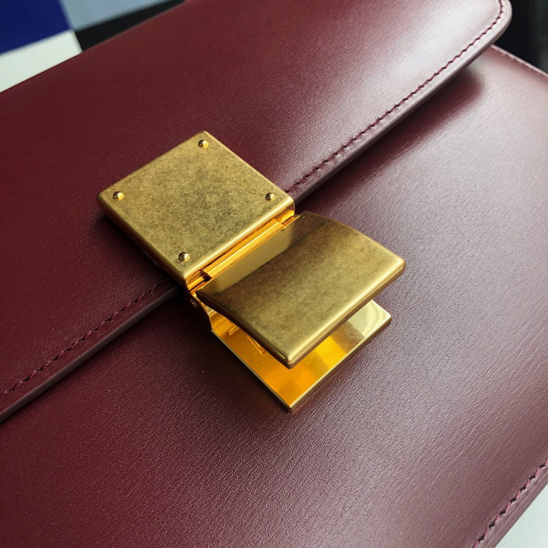 Back view of sleek everyday-luxe women's handbag – women's luxury handbag