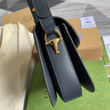 Side profile of sleek modern women's handbag – women's statement bag