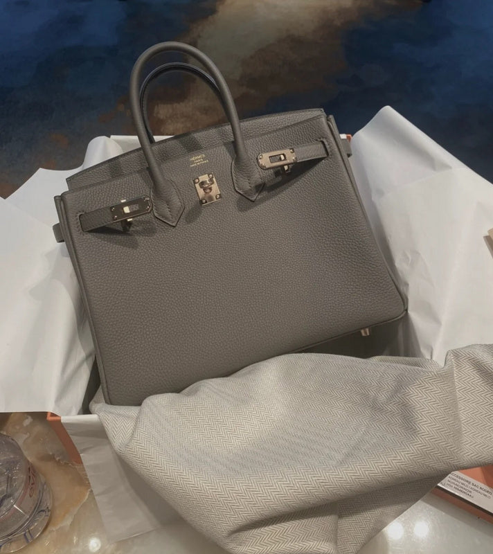 Sophisticated bag shown from front angle