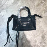 Classic Faux Leather Handbag - Sleek Minimalist Lines | Women's Everyday Carry Handbag #694 - back view (image 4) of designer-inspired handbag