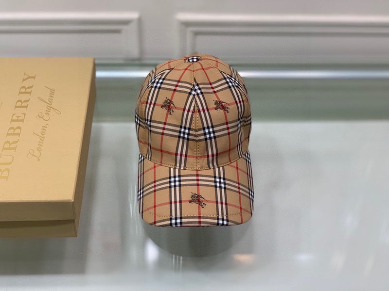 Close-up detail view of Burberry unisex cap