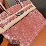 Side view of effortless structured handbag