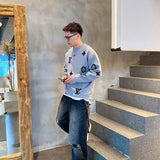 Side profile of Louis Vuitton luxury clothing with monogram-inspired silhouette