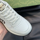 Gucci muted earth tones luxury sneakers view 8 heritage-inspired look