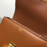 Side profile of premium refined women's handbag – women's statement bag