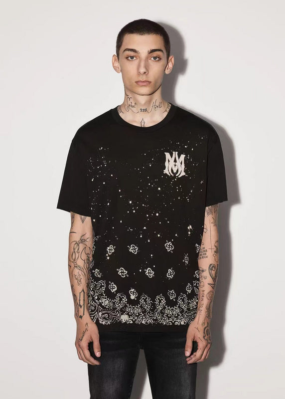 Amiri luxury t-shirt detail shot
