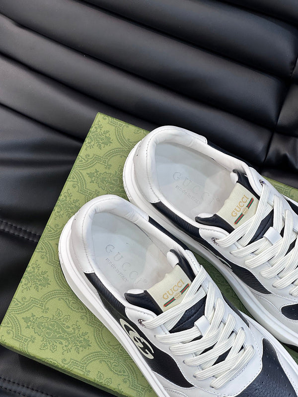 Gucci all-black luxury sneakers view 9 retro runner design