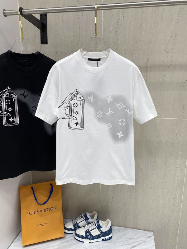 Front view of Louis Vuitton cotton t-shirt with streetwear-inspired cut