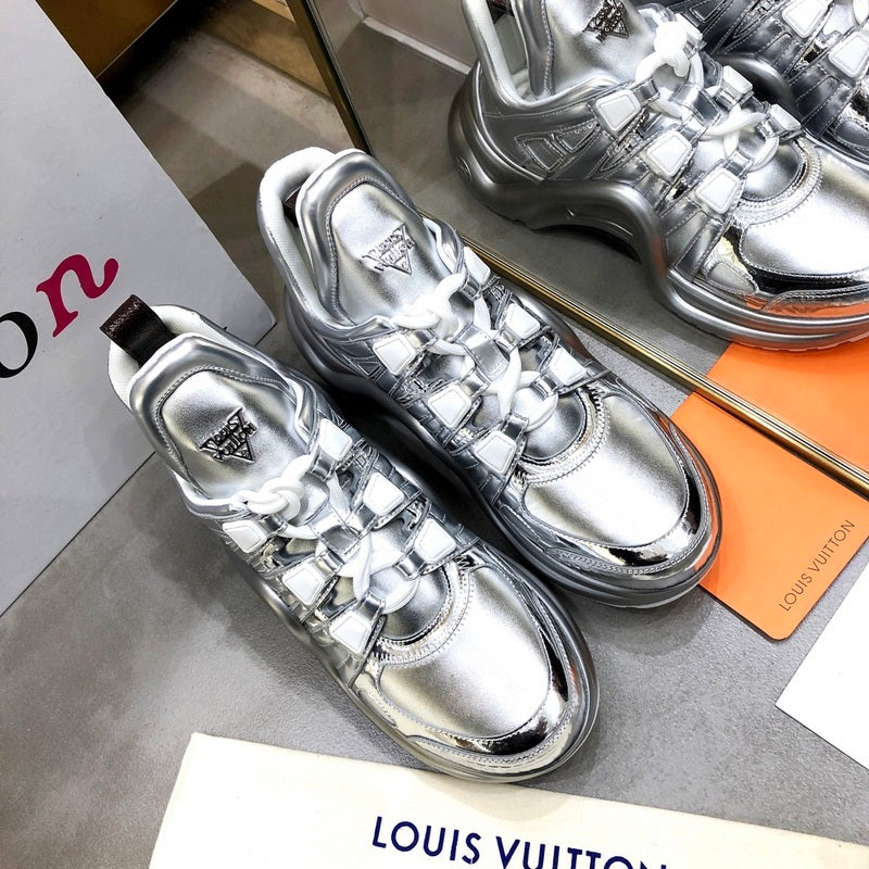 Louis Vuitton White Combat Boots - Close-Up Texture View