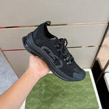 Gucci stone beige luxury sneakers view 6 bold athletic profile
