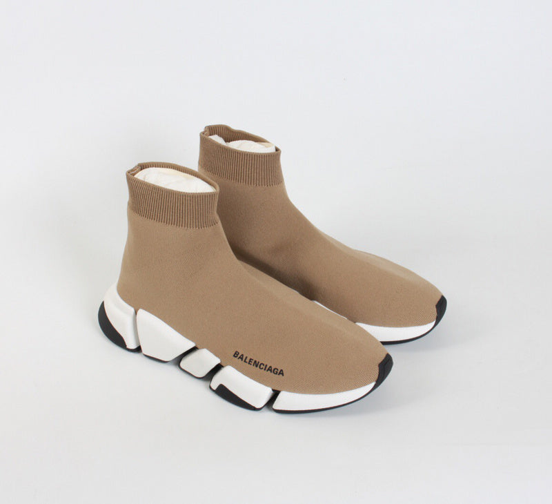 Balenciaga Red Block Heel Pumps - Angled View